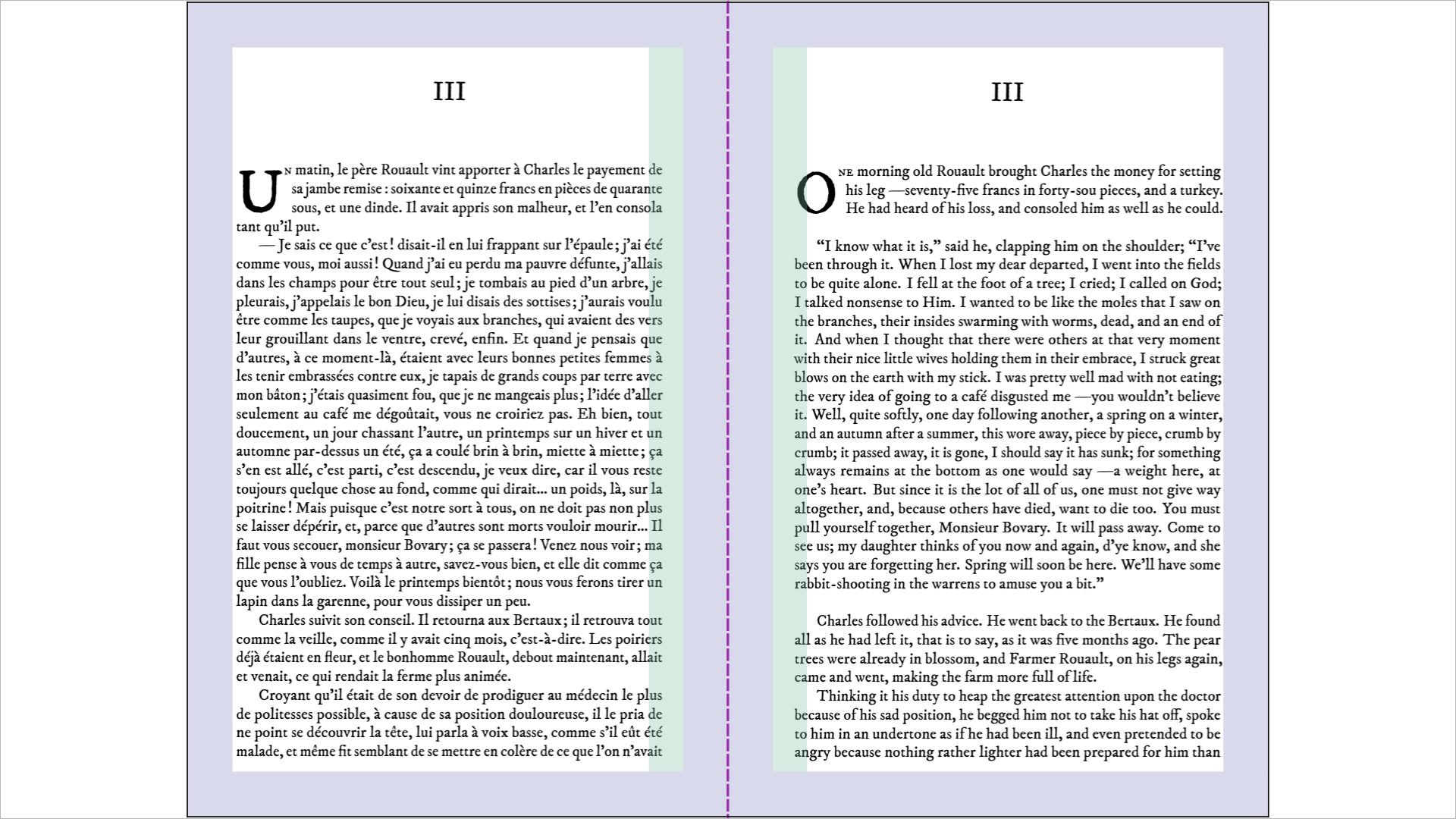 Interior pages in side-by-side view